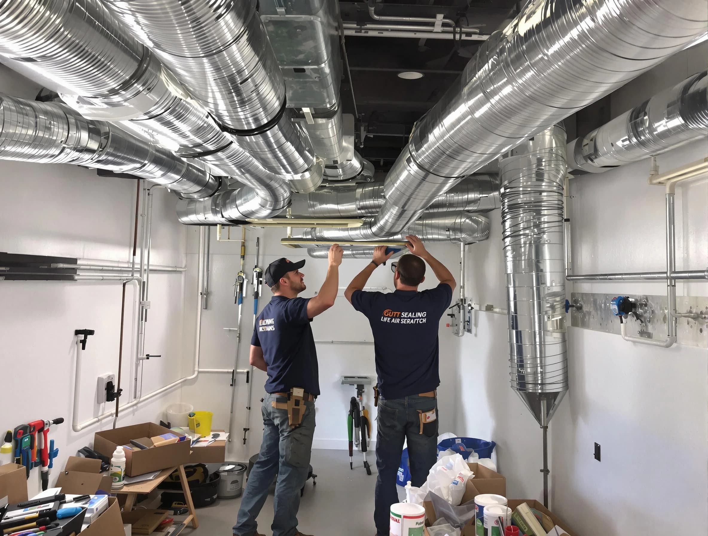 Irondale Air Duct Cleaning technician applying professional duct sealing solutions in Irondale
