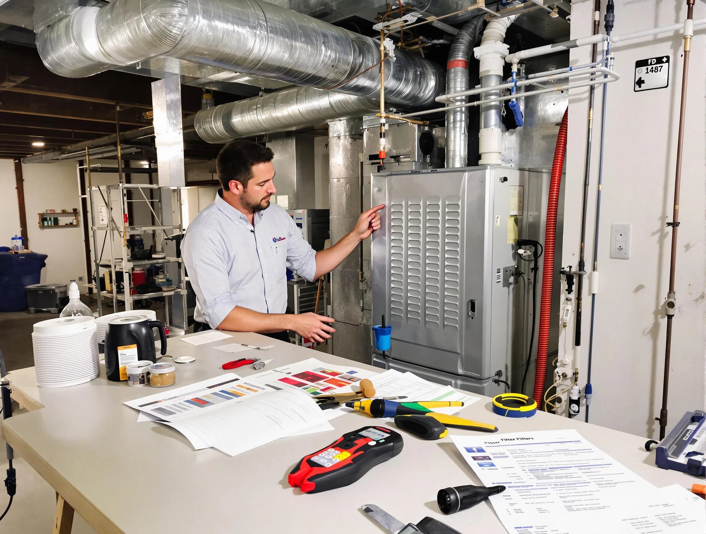 Irondale Air Duct Cleaning inspector conducting detailed filter system evaluation using professional diagnostic tools in Irondale