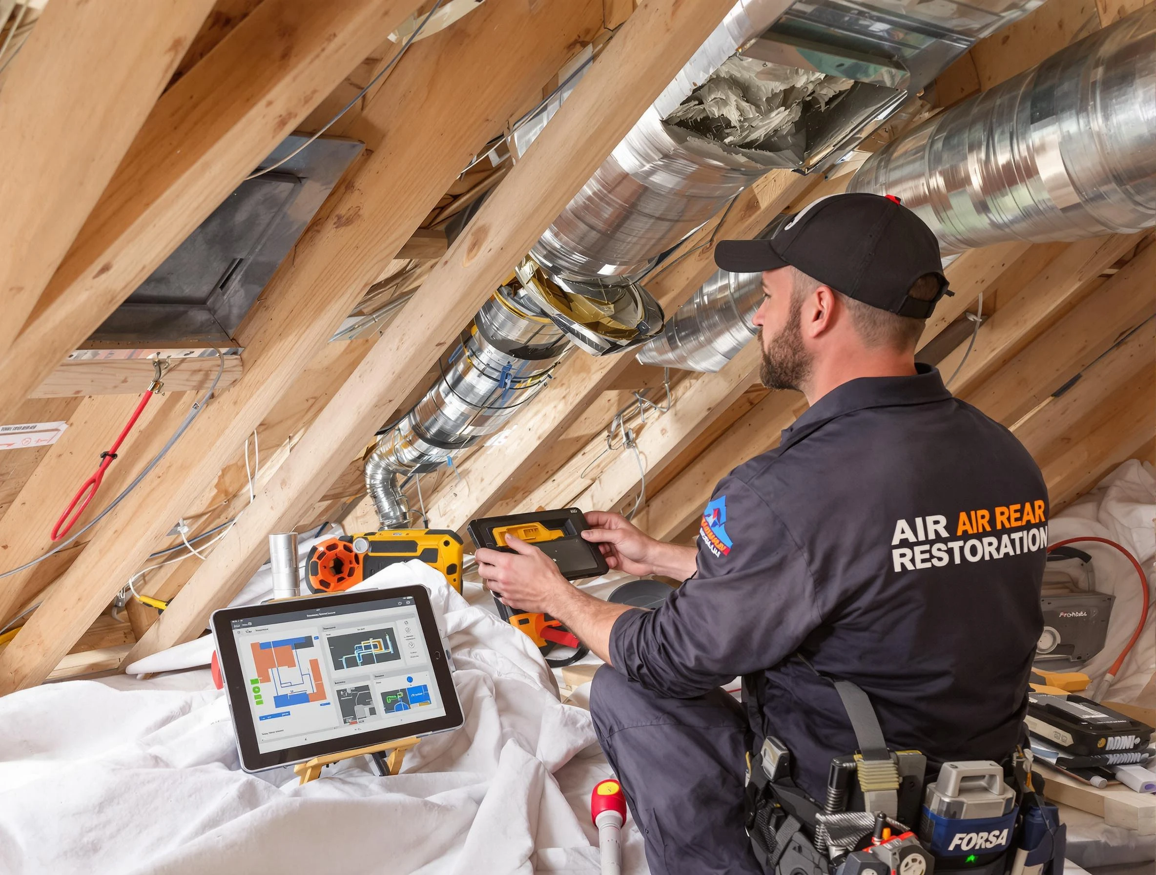 Irondale Air Duct Cleaning technician performing precise duct repair work in Irondale