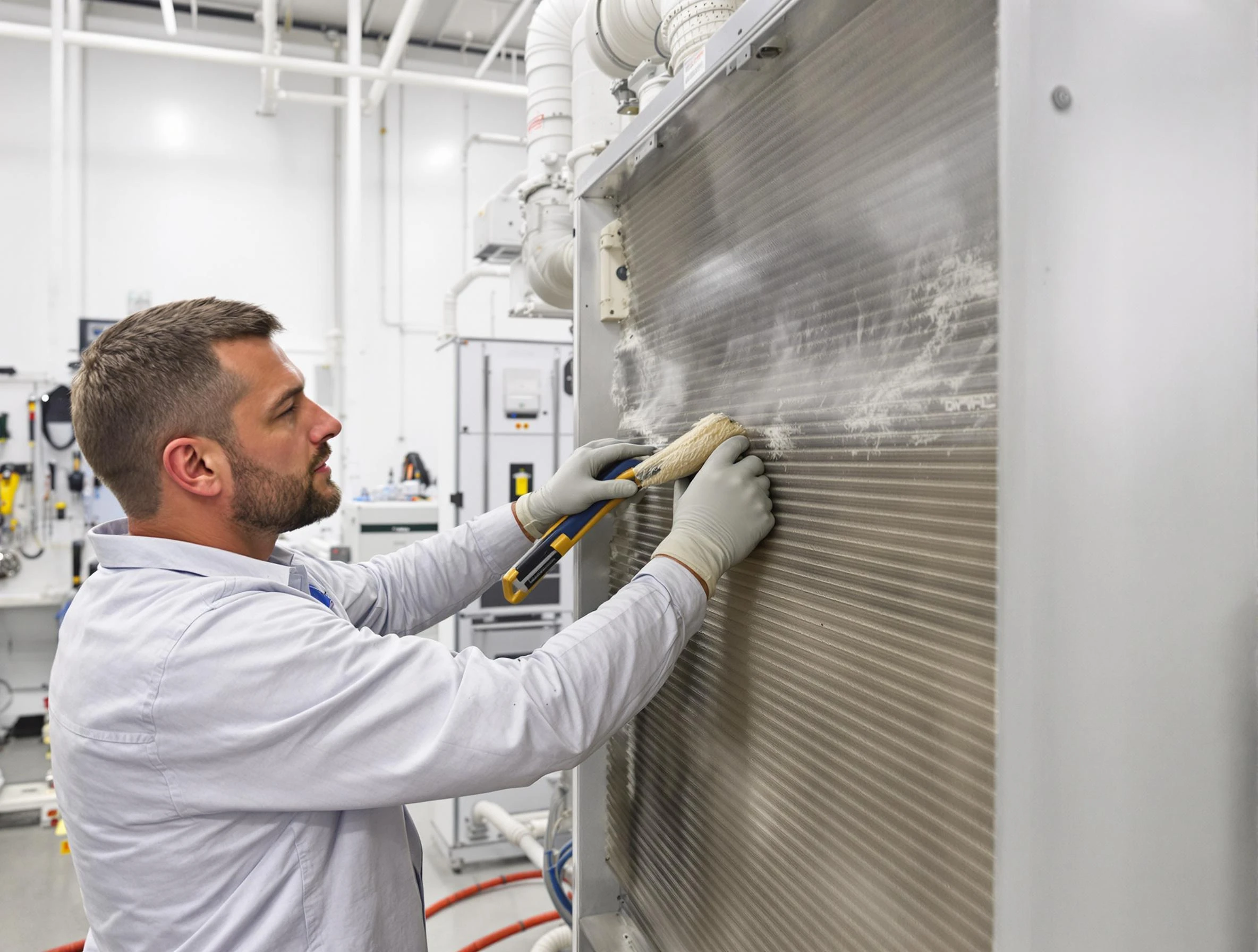 Irondale Air Duct Cleaning technician performing precision commercial coil cleaning at a Irondale business
