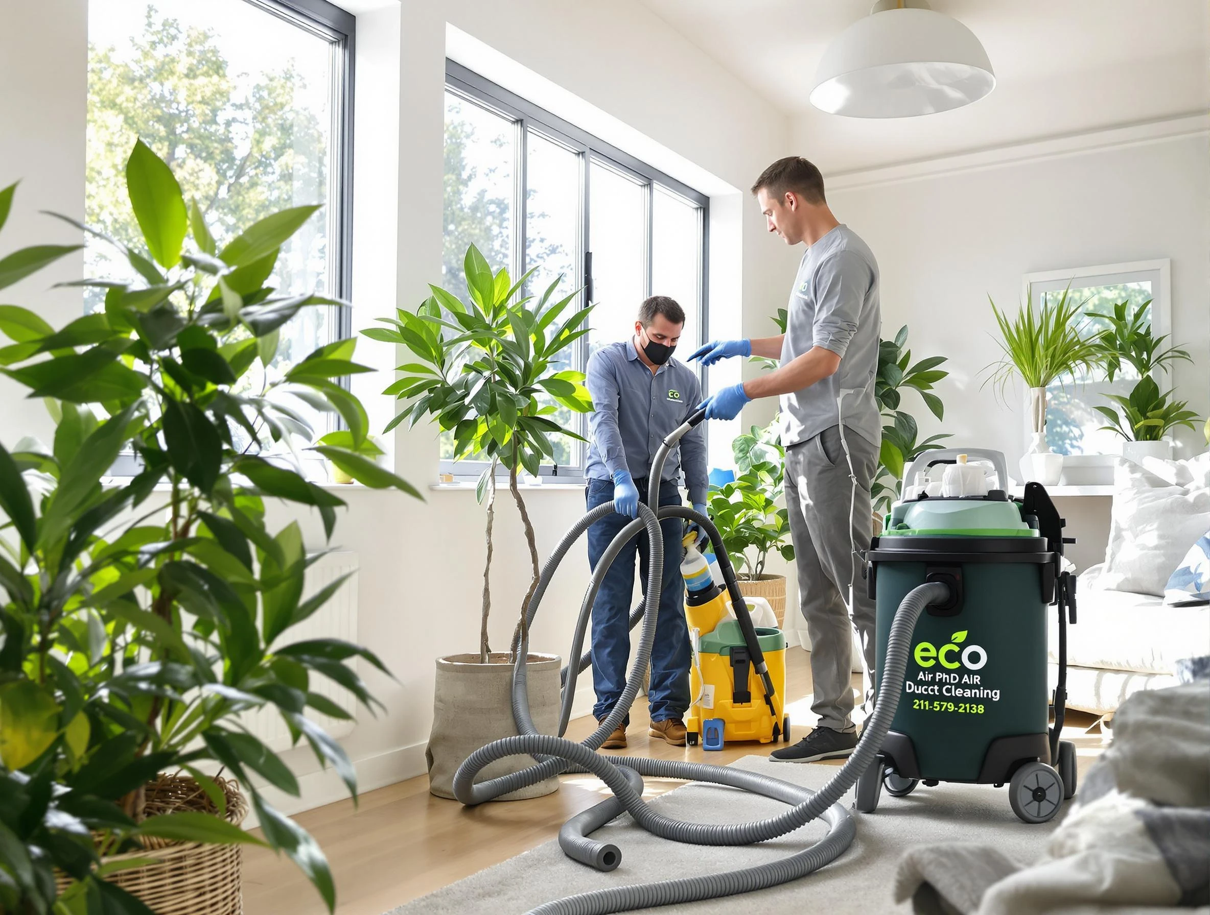 Irondale Air Duct Cleaning technician performing eco-friendly duct cleaning using sustainable methods in Irondale