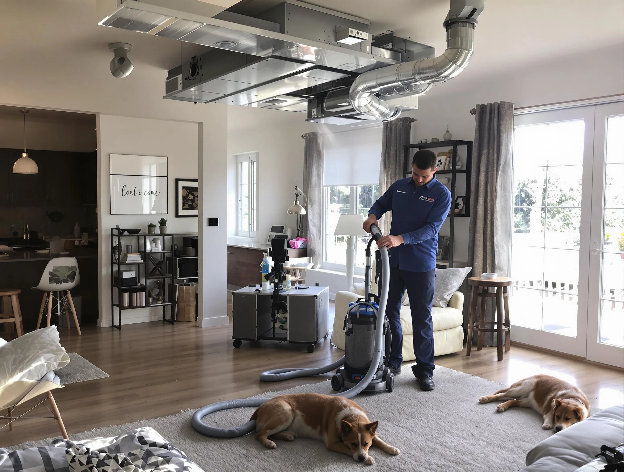 Irondale Air Duct Cleaning technician performing detailed indoor duct cleaning for improved air quality in Irondale