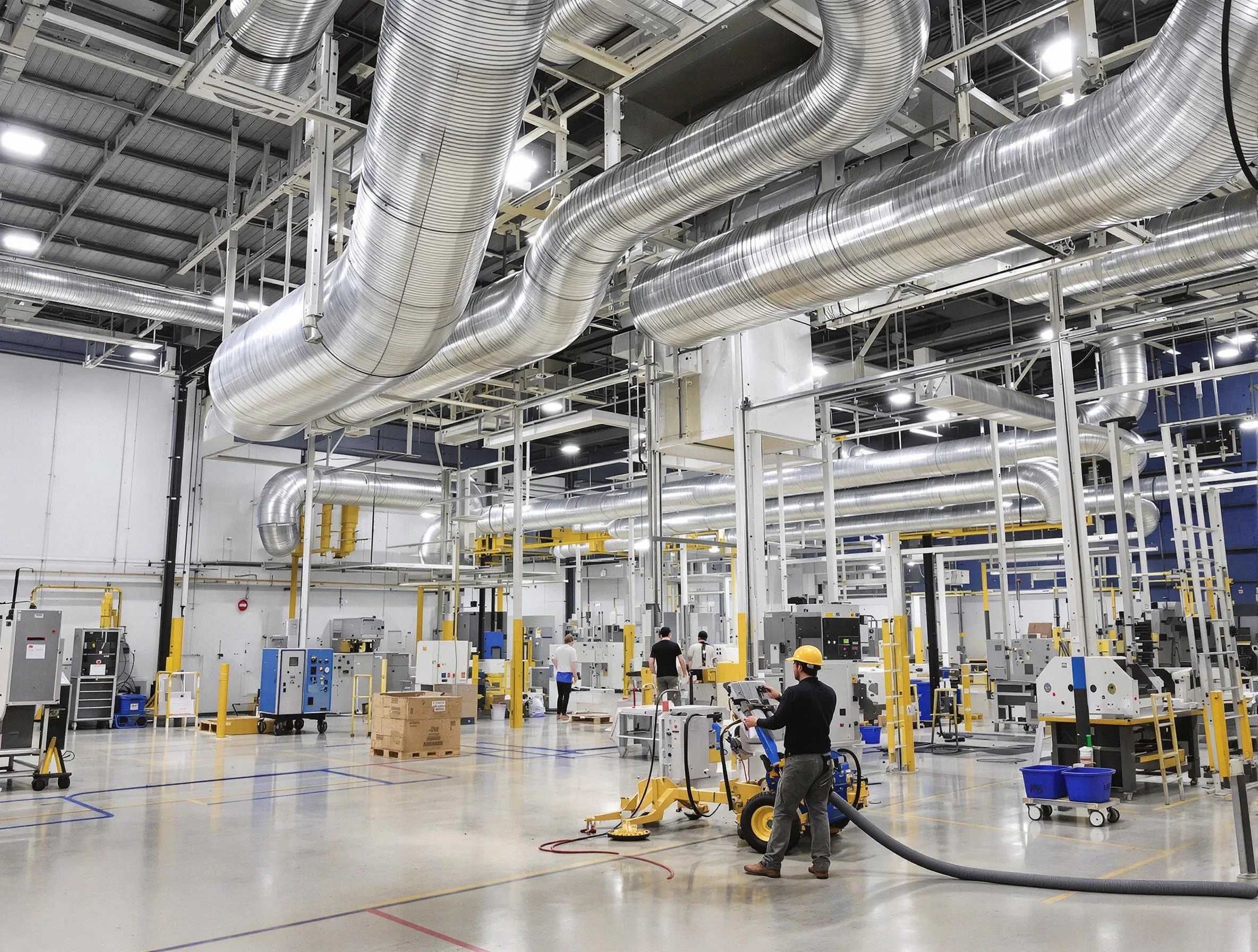 Irondale Air Duct Cleaning team performing comprehensive industrial duct cleaning at a large facility in Irondale
