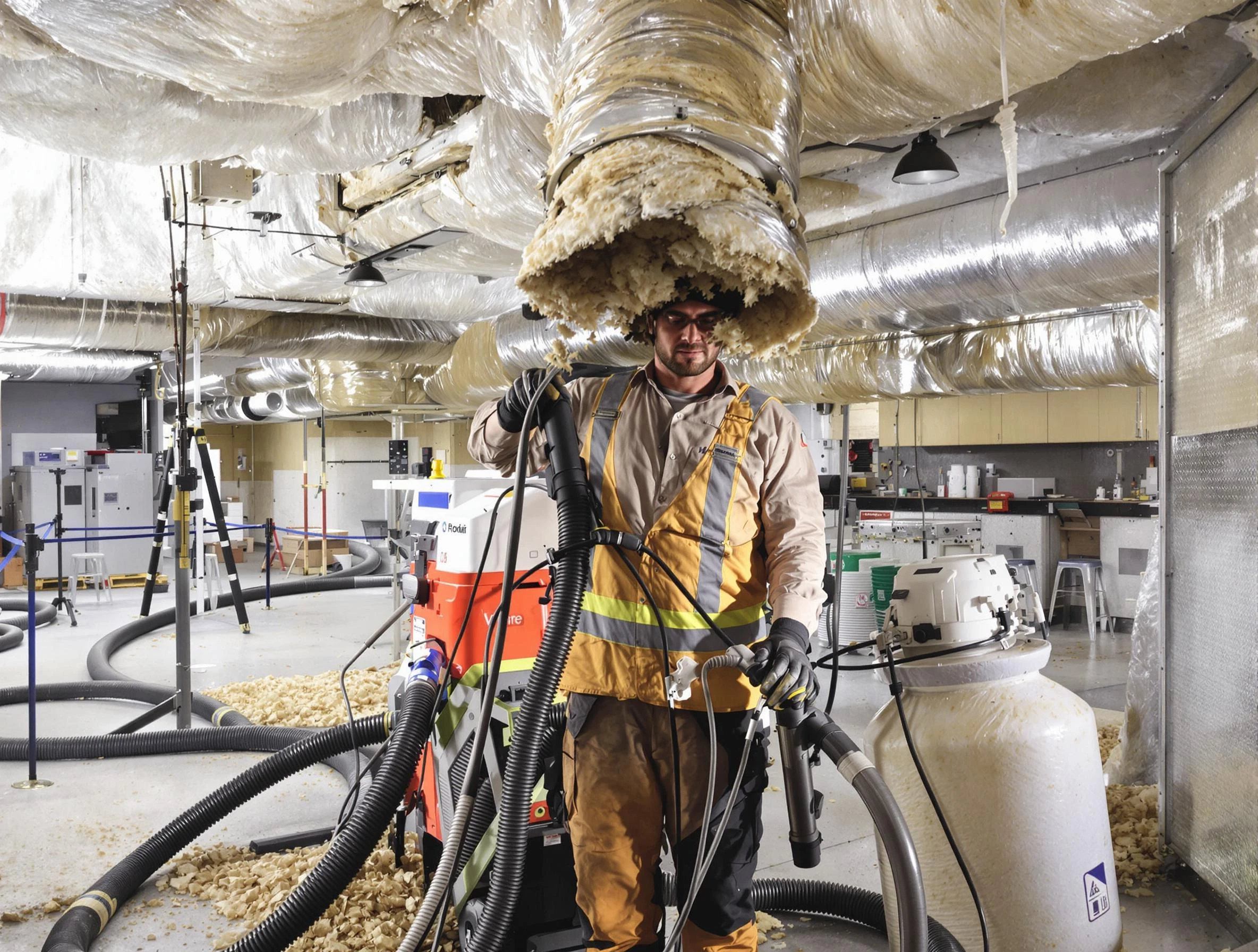 Professional vacuum insulation removal by Irondale Air Duct Cleaning expert in Irondale